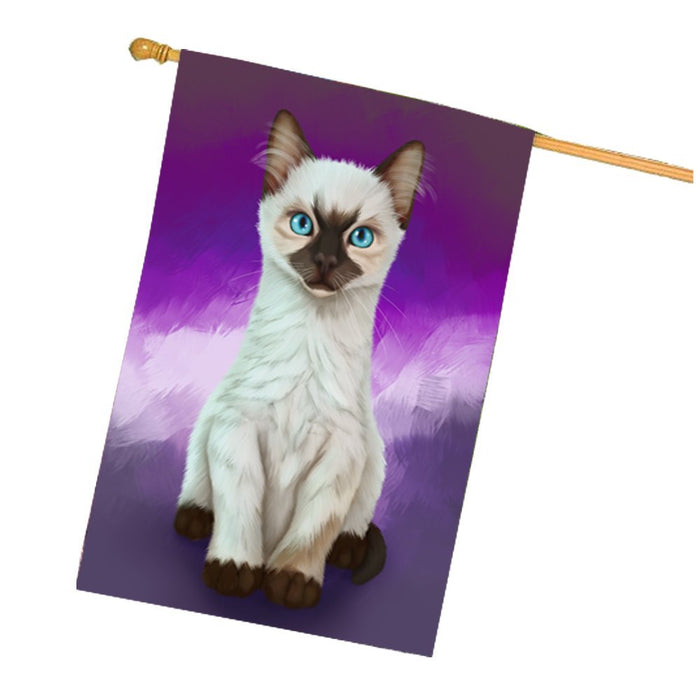 Siamese Kitten Cat House Flag