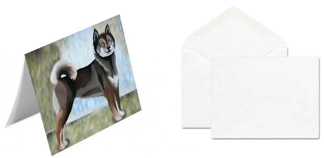 Shikoku Dog Handmade Artwork Assorted Pets Greeting Cards and Note Cards with Envelopes for All Occasions and Holiday Seasons