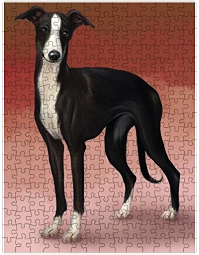 Whippet Dog Puzzle with Photo Tin