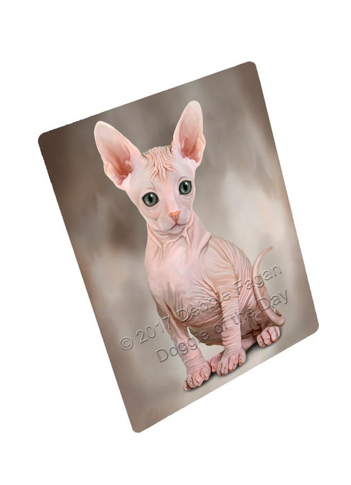 Sphynx Cat Art Portrait Print Woven Throw Sherpa Plush Fleece Blanket D056