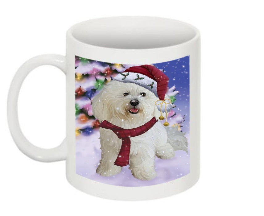 Winter Wonderland Bichon Frise Dog Christmas Mug CMG0578