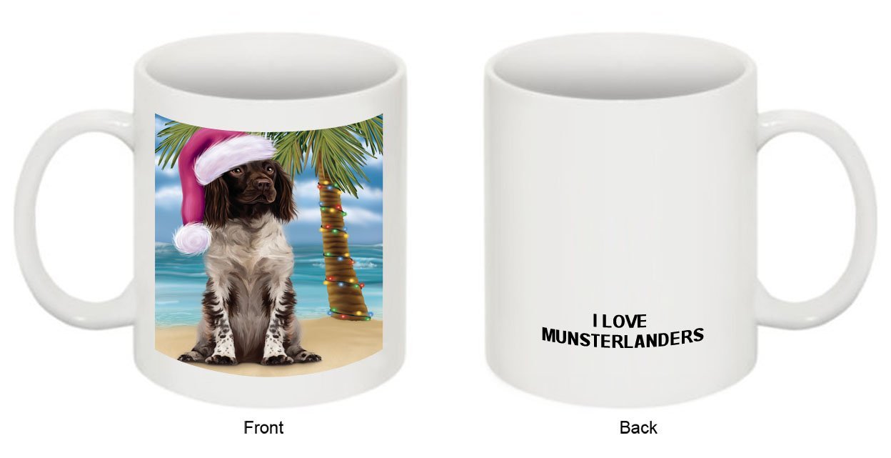Summertime Munsterlander Dog on Beach Christmas Mug CMG0559