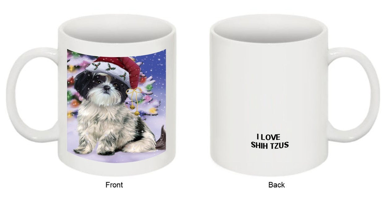Winter Wonderland Shih Tzu Dog Christmas Mug CMG0623