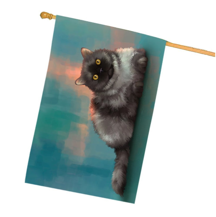 Selkirk Rex Cat House Flag
