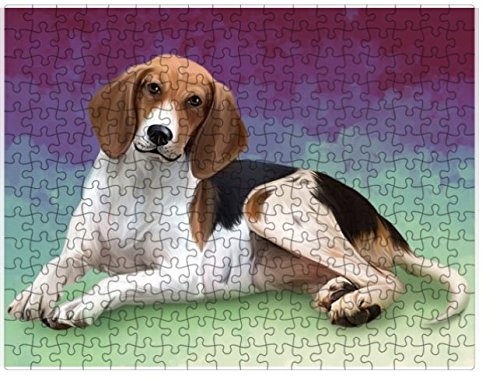 Treeing Walker Coonhound Dog Puzzle with Photo Tin