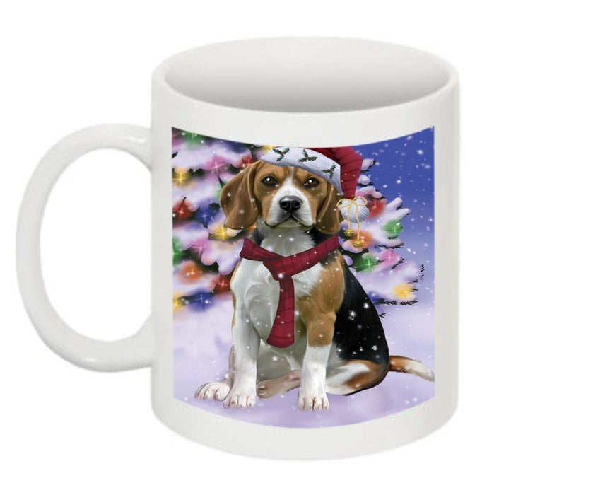 Winter Wonderland Beagle Dog Christmas Mug CMG0572
