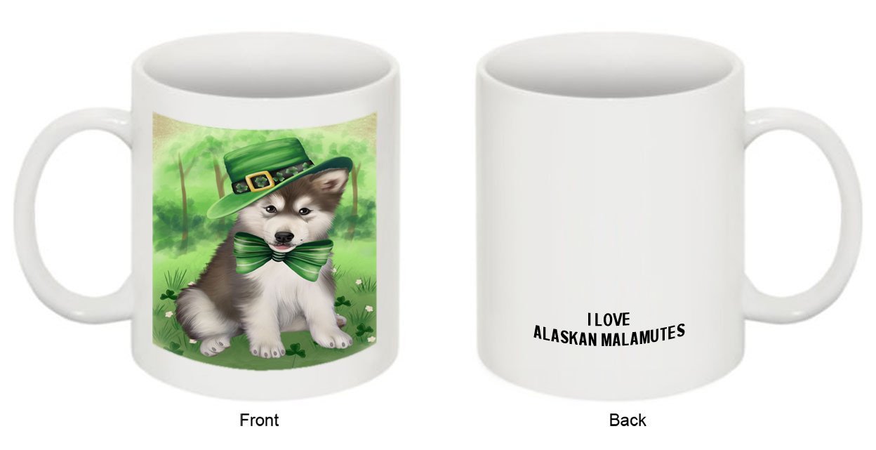 St Patricks Day Irish Portrait Alaskan Malamute Dog Mug MUG48398