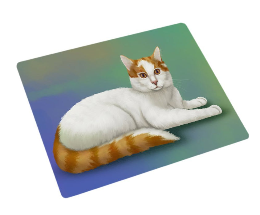 Turkish Van Cat Tempered Cutting Board