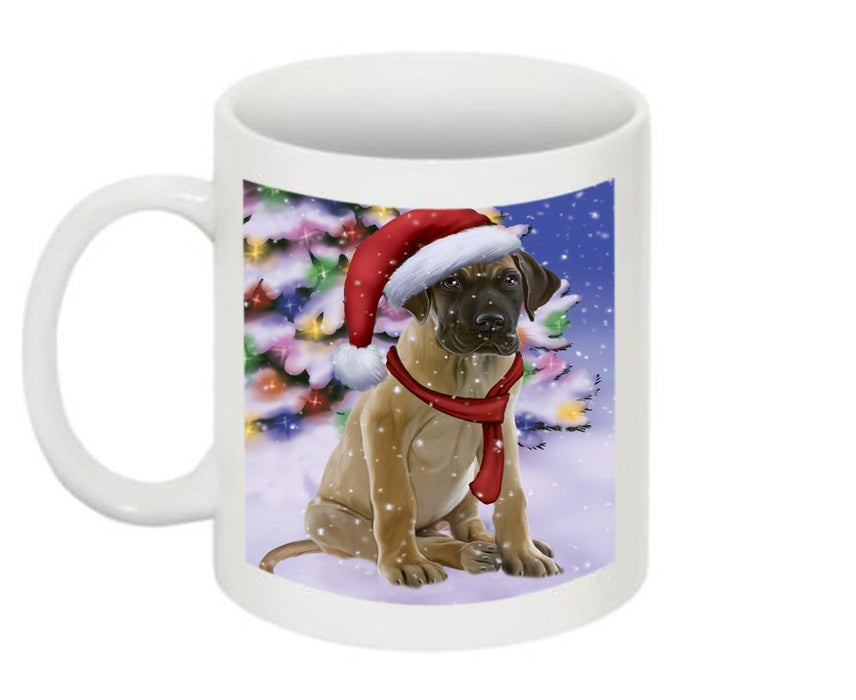 Winter Wonderland Great Dane Dog Christmas Mug CMG0597