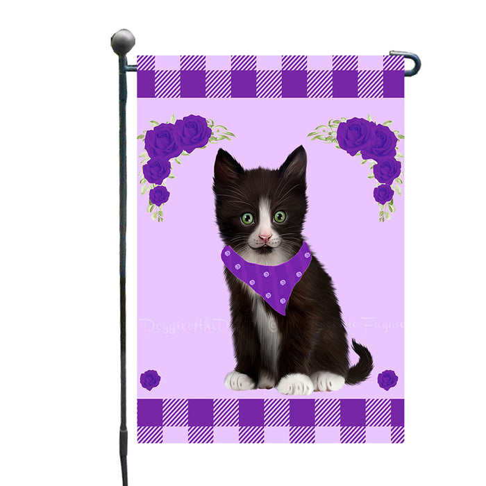 Rosie Gingham Tuxedo Cats Garden Flags- Outdoor Double Sided Garden Yard Porch Lawn Spring Decorative Vertical Home Flags 12 1/2"w x 18"h