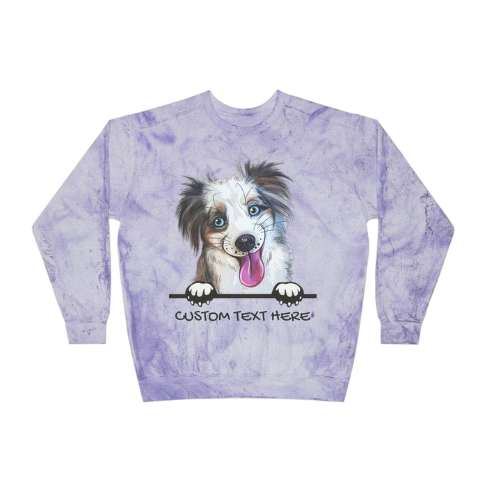 Custom Dog Personalized Unisex Color Blast Crewneck Sweatshirt