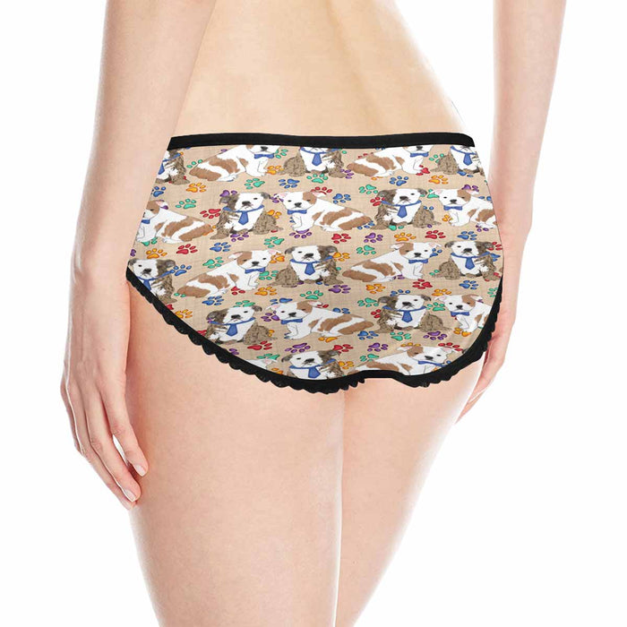 Bulldog Dogs Blue  Women&#039;s All Over Print Classic Briefs