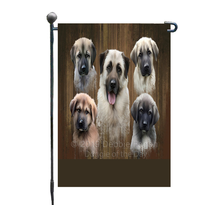 Personalized Rustic 5 Anatolian Shepherd Dogs Custom Garden Flags GFLG-DOTD-A62497