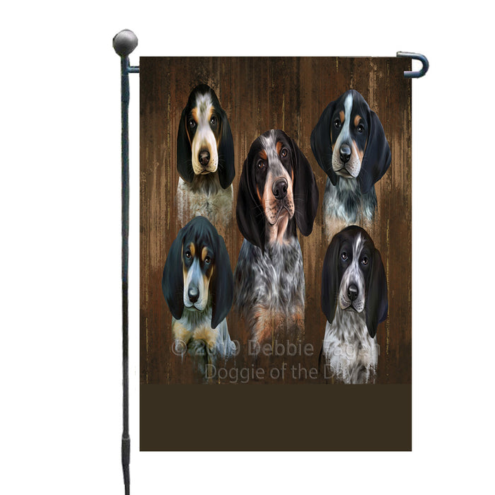 Personalized Rustic 5 Bluetick Coonhound Dogs Custom Garden Flags GFLG-DOTD-A62507