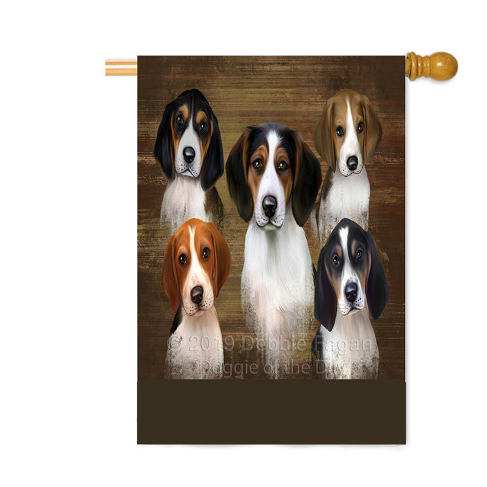 Personalized Rustic 5 Treeing Walker Coonhound Dogs Custom House Flag FLG-DOTD-A62595