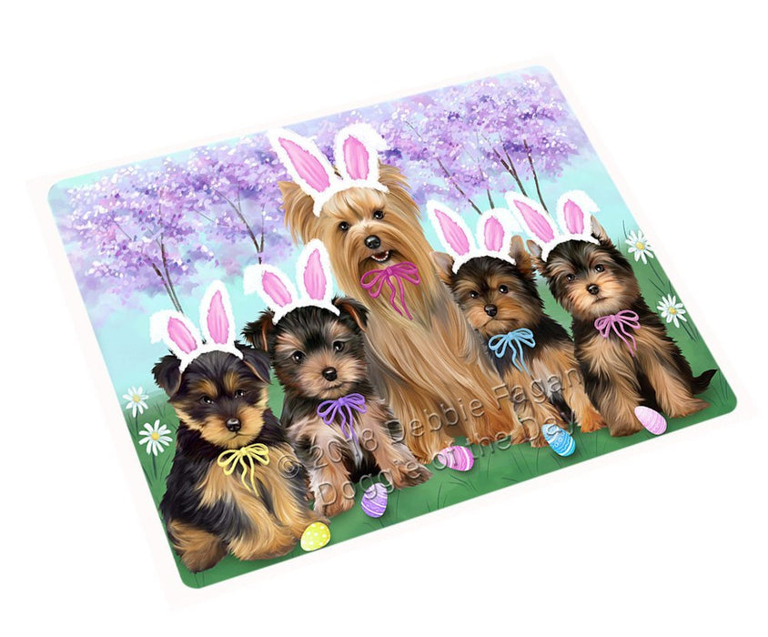 Yorkshire Terriers Dog Easter Holiday Tempered Cutting Board C52182