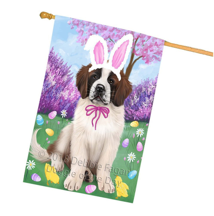 Saint Bernard Dog Easter Holiday House Flag FLG49340