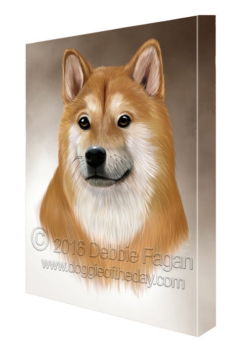 Shiba Inus Dog Art Portrait Print Canvas