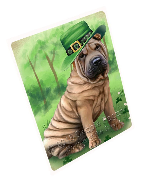 St. Patricks Day Irish Portrait Shar Pei Dog Magnet Mini (3.5" x 2") MAG51657