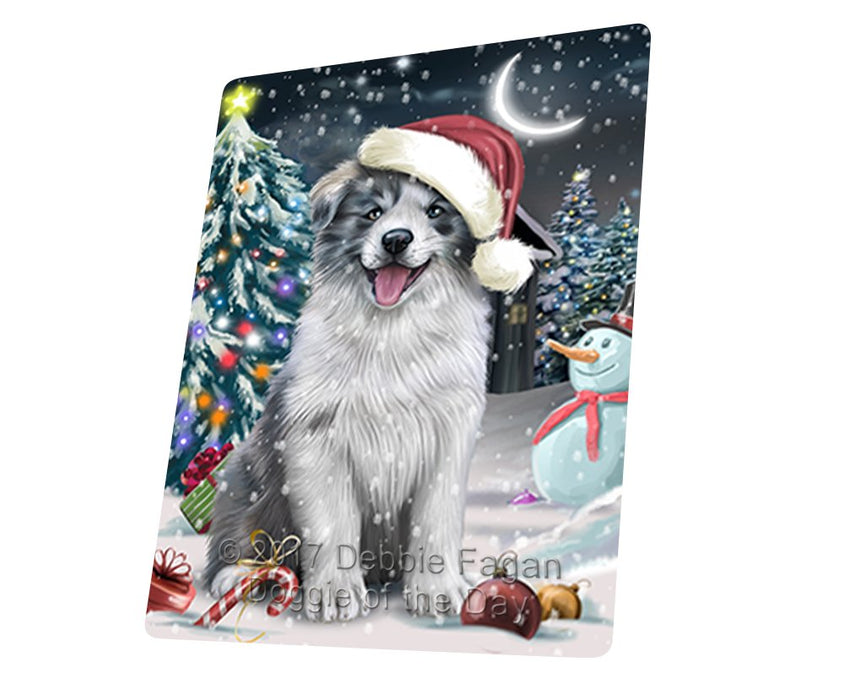 Have A Holly Jolly Christmas Border Collie Dog In Holiday Background Magnet Mini (3.5" x 2") D073