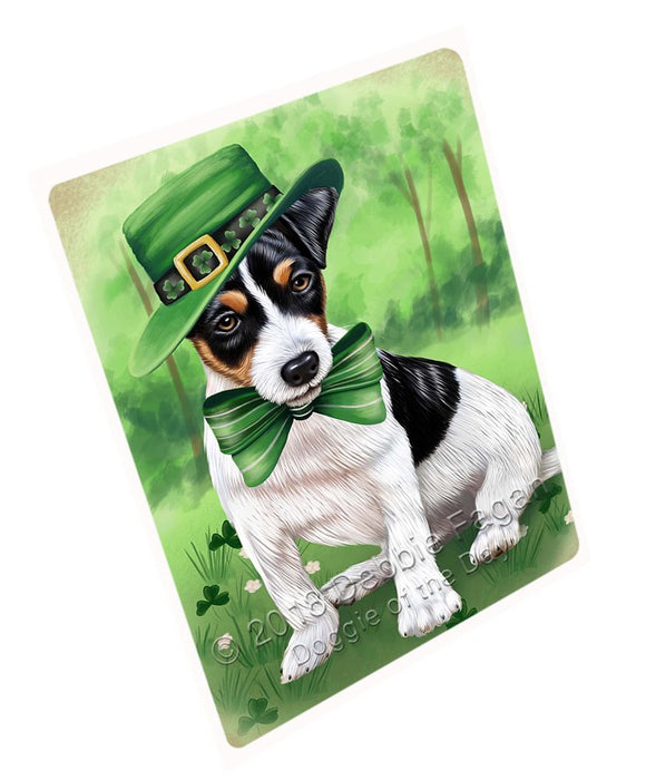 St. Patricks Day Irish Portrait Jack Russell Terrier Dog Large Refrigerator / Dishwasher Magnet RMAG52668