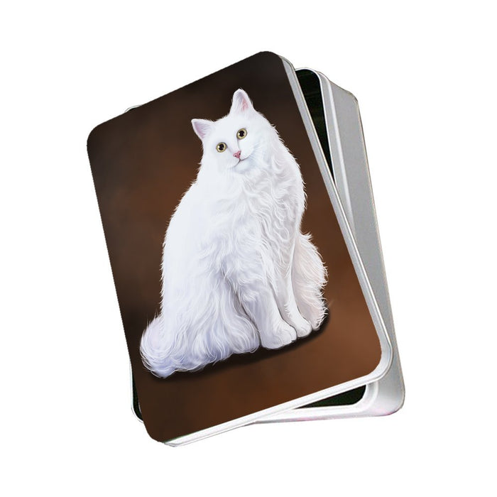 Turkish Angora Cat Photo Storage Tin
