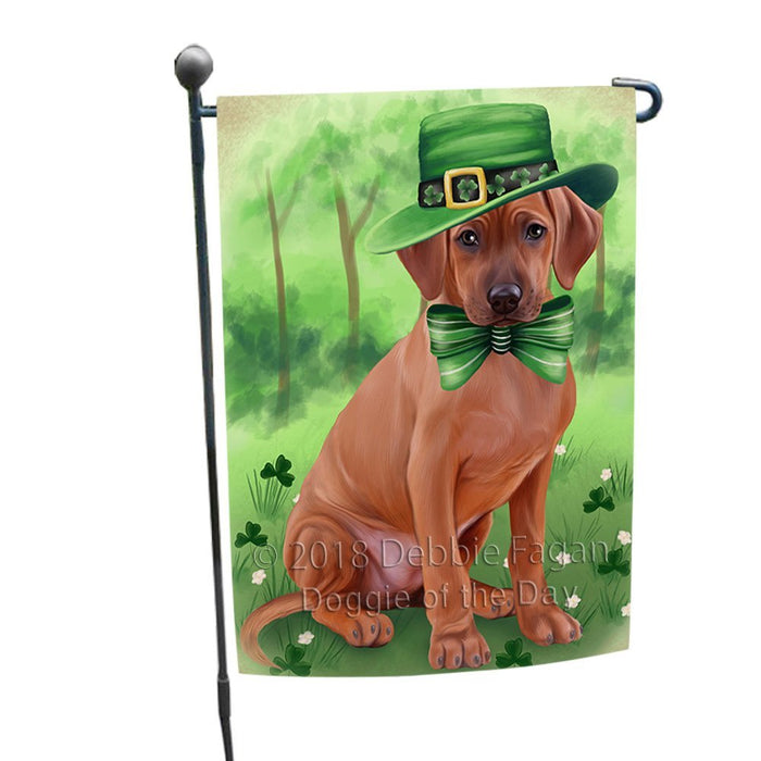 St. Patricks Day Irish Portrait Rhodesian Ridgeback Dog Garden Flag GFLG49154