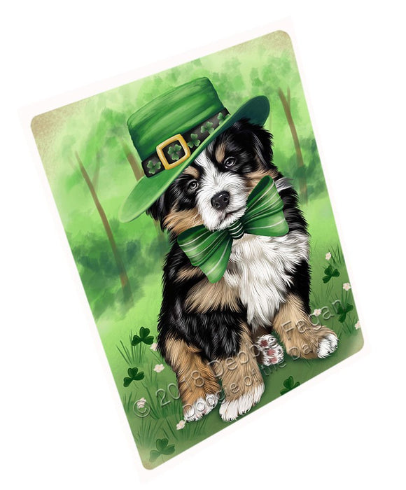 St. Patricks Day Irish Portrait Bernese Mountain Dog Large Refrigerator / Dishwasher Magnet RMAG54930
