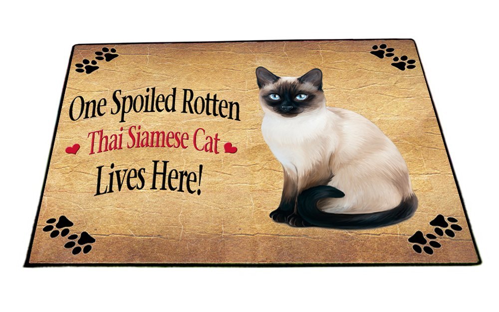 Spoiled Rotten Thai Siamese Cat Indoor/Outdoor Floormat