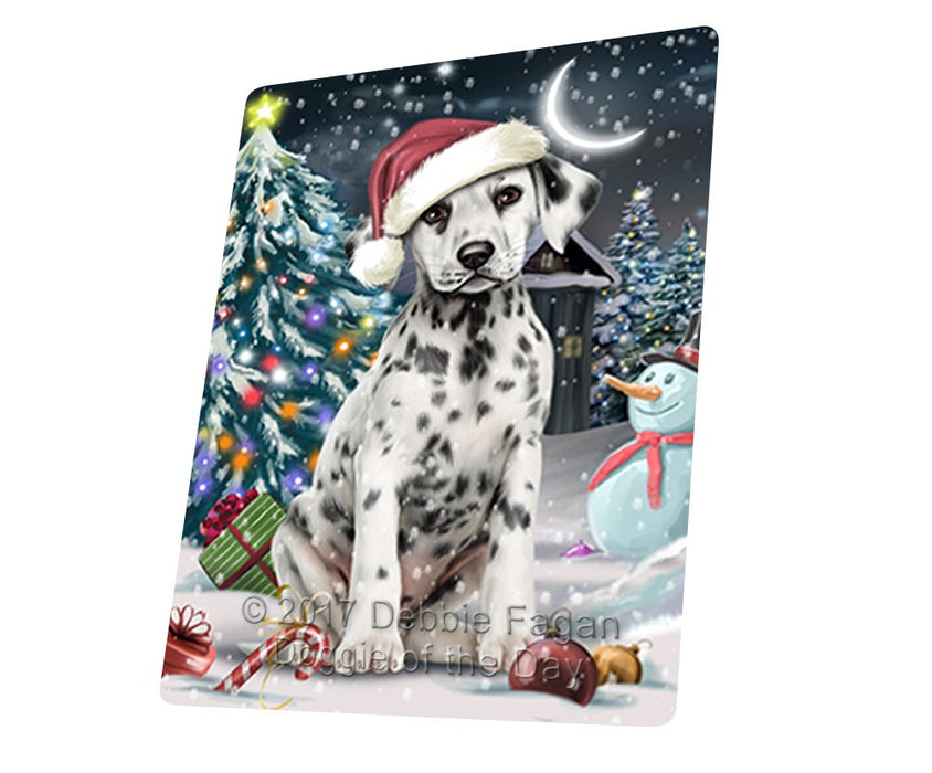 Have A Holly Jolly Christmas Dalmatian Dog In Holiday Background Magnet Mini (3.5" x 2") D180