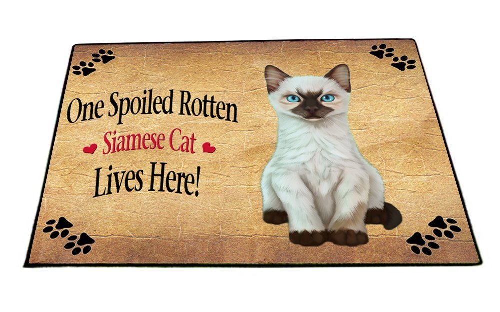 Spoiled Rotten Siamese Kitten Cat Indoor/Outdoor Floormat