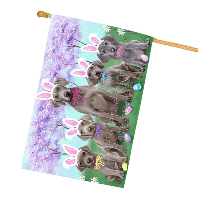 Weimaraners Dog Easter Holiday House Flag FLG49391