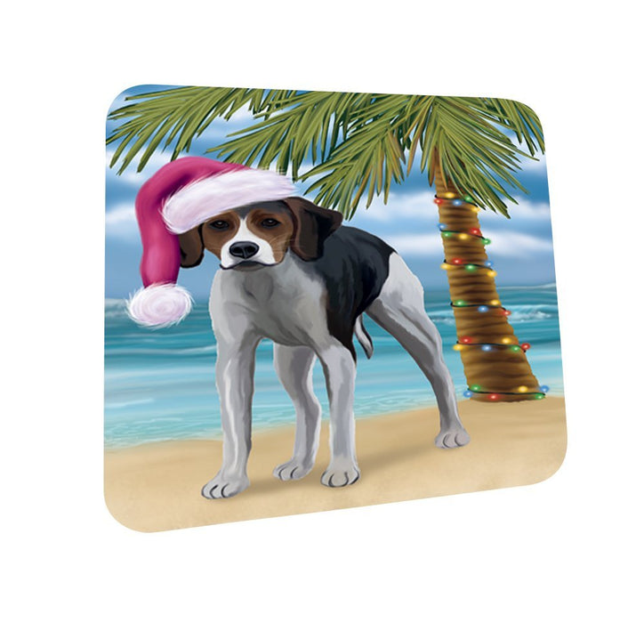 Summertime American Foxhound Dog on Beach Christmas Coasters CST404 (Set of 4)