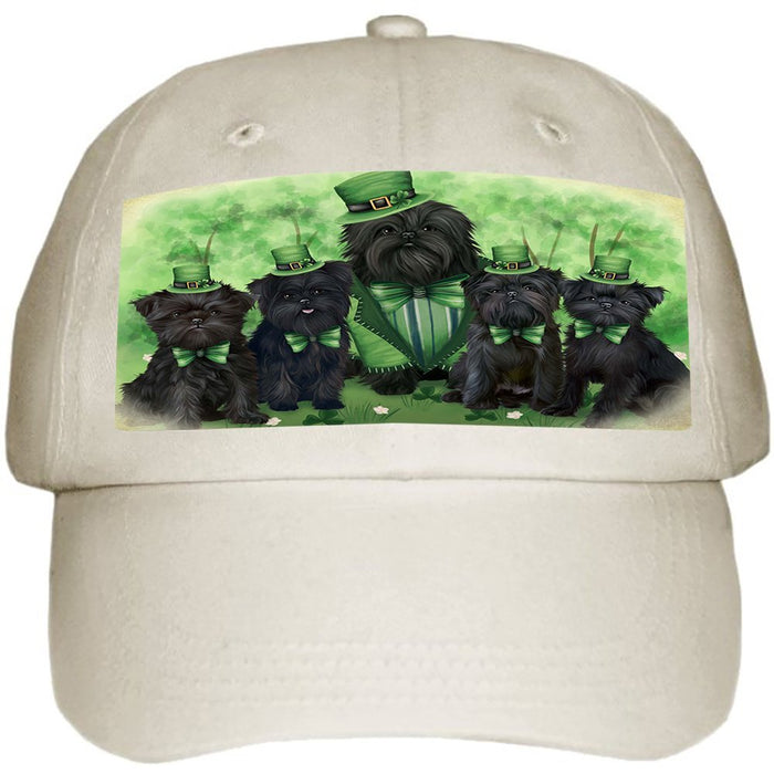 St. Patricks Day Irish Family Portrait Affenpinschers Dog Ball Hat Cap HAT49065