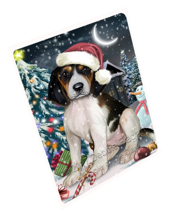 Have A Holly Jolly Christmas Treeing Walker Coonhound Dog In Holiday Background Magnet Mini (3.5" x 2") D168