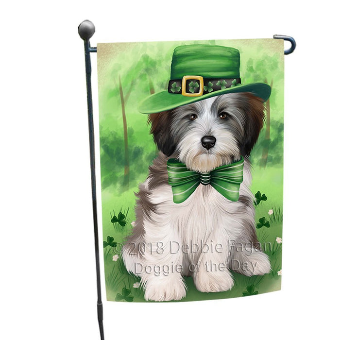 St. Patricks Day Irish Portrait Tibetan Terrier Dog Garden Flag GFLG49201