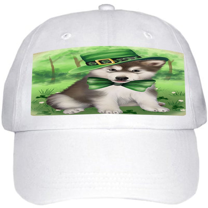 St Patricks Day Irish Portrait Alaskan Malamute Dog Ball Hat Cap HAT49380