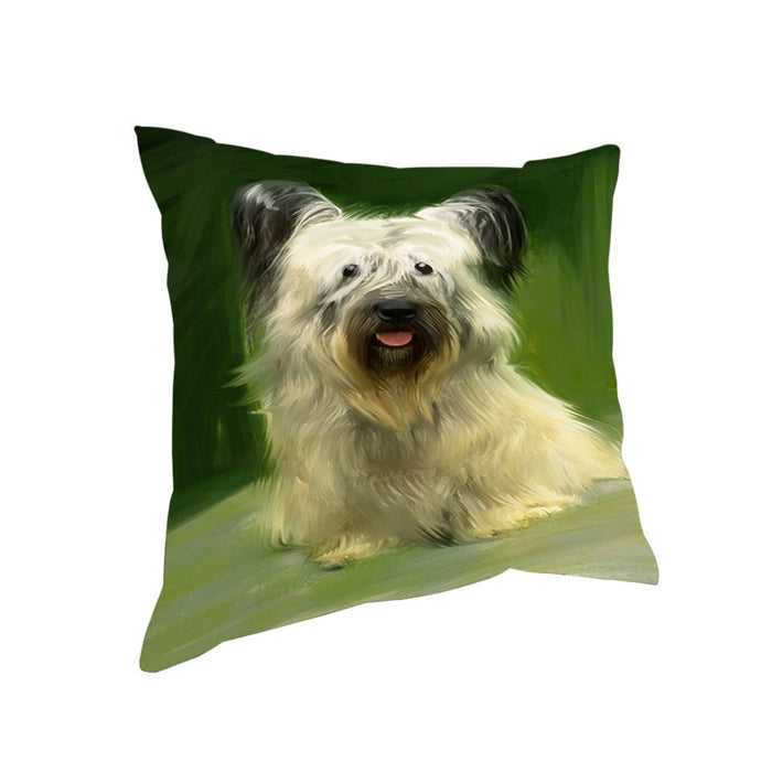 Skye Terrier Dog Throw Pillow D492