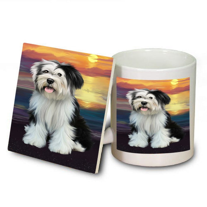 Tibetan Terrier Dog Mug and Coaster Set MUC48524