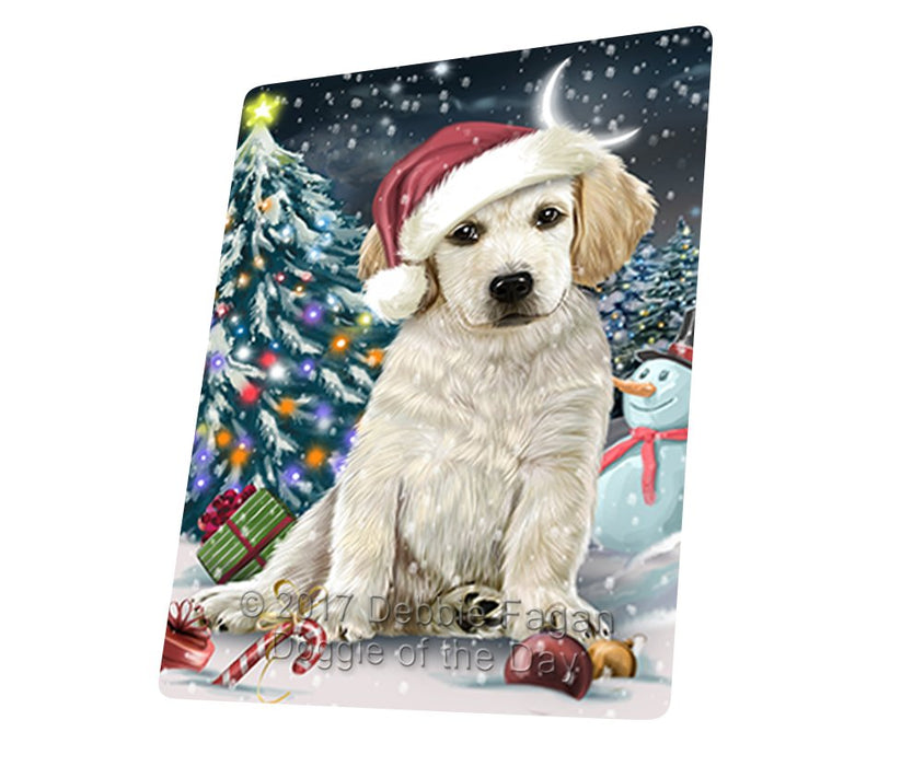 Have A Holly Jolly Christmas Labrador Dog In Holiday Background Magnet Mini (3.5" x 2") D081