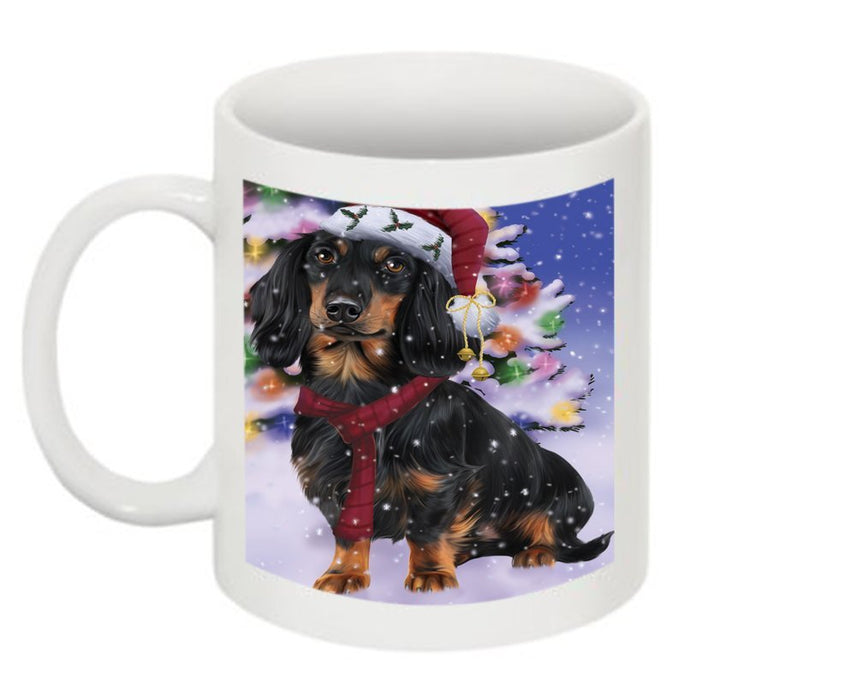 Winter Wonderland Dachshund Dog Christmas Mug CMG0588