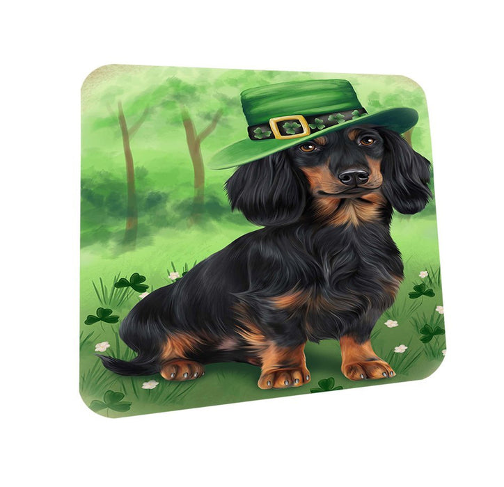 St. Patricks Day Irish Portrait Dachshund Dog Coasters Set of 4 CST48415