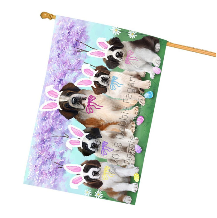 Saint Bernards Dog Easter Holiday House Flag FLG49339