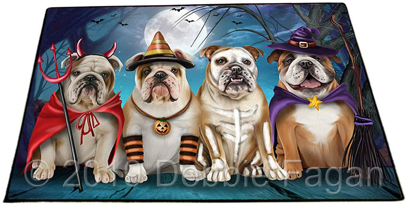 Happy Halloween Trick or Treat Bulldog Dog Indoor/Outdoor Floormat