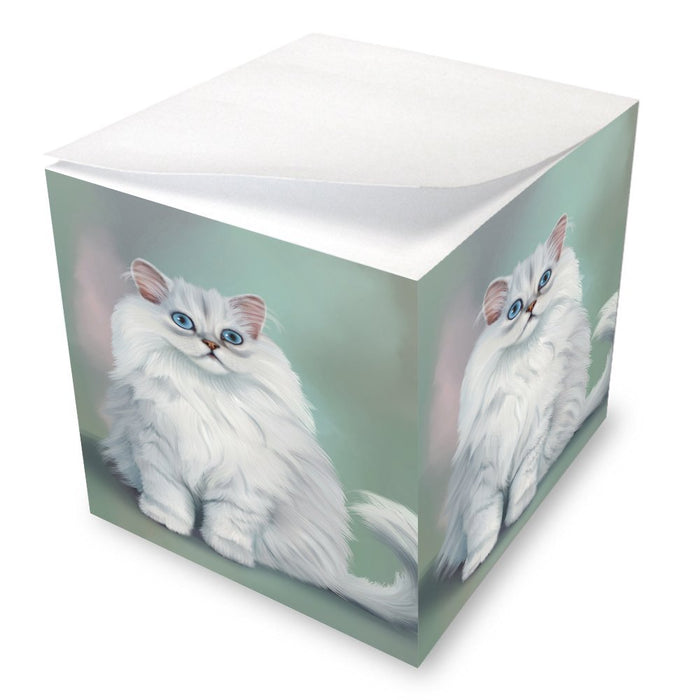 White And Grey Persian Cat Note Cube
