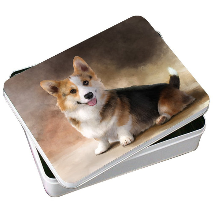 Welsh Corgi Dog Photo Storage Tin