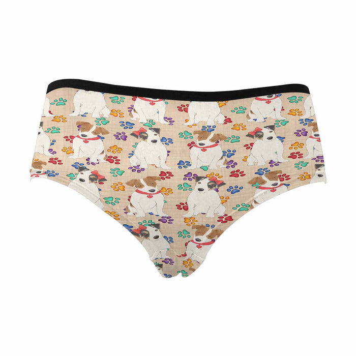 Jack Russell Terrier Dogs Red  Women&#039;s High Waist Briefs (Model L26)