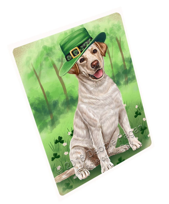 St. Patricks Day Irish Portrait Labrador Retriever Dog Tempered Cutting Board C50337