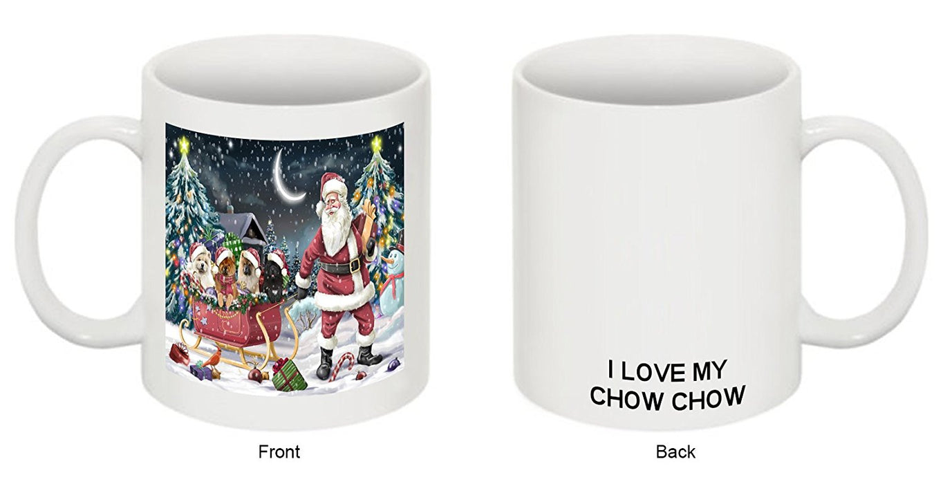 Santa Sled Dogs Chow Chow Christmas Mug CMG0517