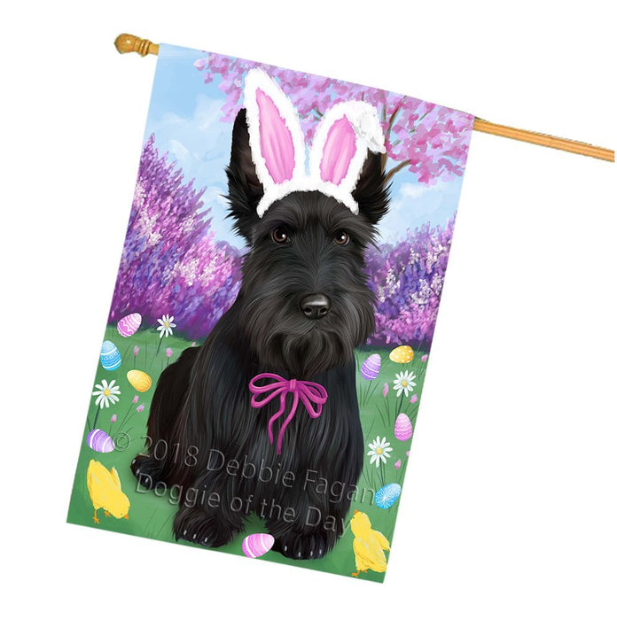 Scottish Terrier Dog Easter Holiday House Flag FLG49349